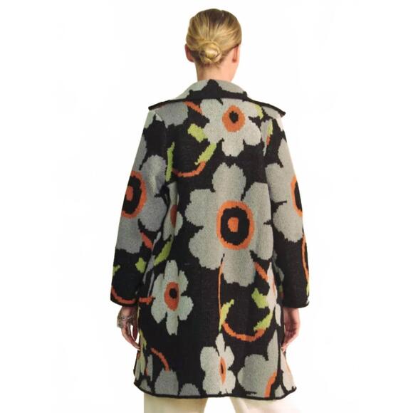 NEW DAVI & DANI floral button down cardigan in multi - Picture 4 of 6